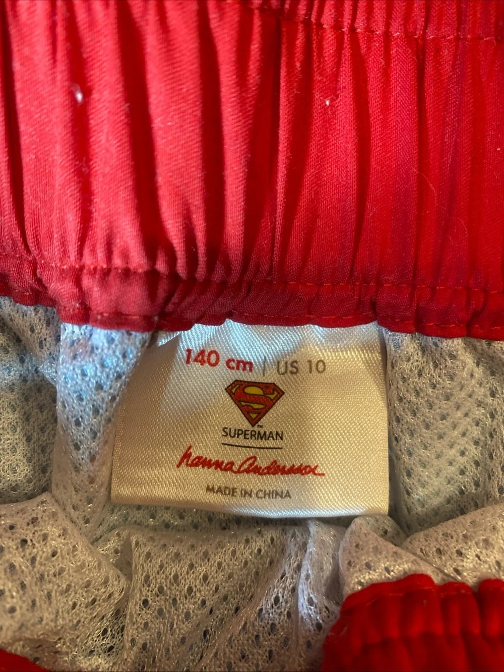 Hanna Andersson Superman Boys Swim Trunks Size 140 US 10